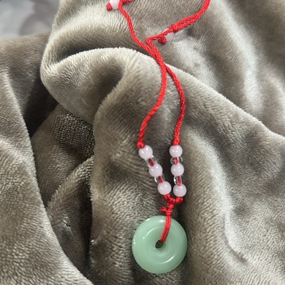 Hand made Light green Jade safety buckle pendant - Picture 7 of 8